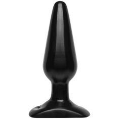 Анальна пробка Doc Johnson Smooth Classic Medium - Black, макс. діаметр 3,8 см