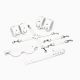 Набір Feral Feelings BDSM Kit 5 White, наручники, поножі, хрестовина, маска, падл