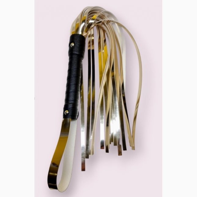 Батіг Flirty, еко-лак, золотий, 60 см