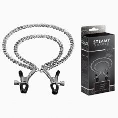 Затиски для сосків - STEAMY SHADES Adjustable Double Chain Nipple Clamps Затиски для сосків - STEAMY SHADES Adjustable Double Chain Nipple Clamps