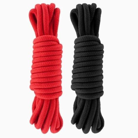 Набір мотузок для бондажу Submission 5 м Red&Black