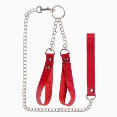 Наручники з повідцем Gentle Hold Red