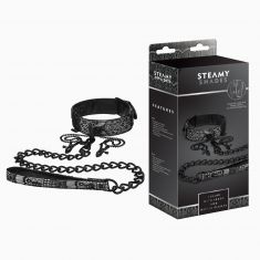 Нашийник - STEAMY SHADES Collar with Leash and Nipple Clamps