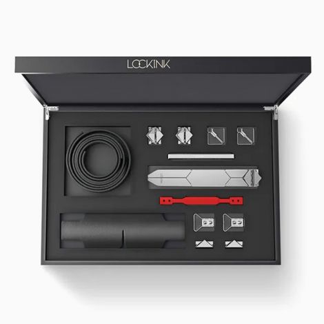 БДСМ-набір LOCKINK Teasing & Impact-Play Set, чорний, маска, кляп, затискачі для сосків, тиклер, шльопалка