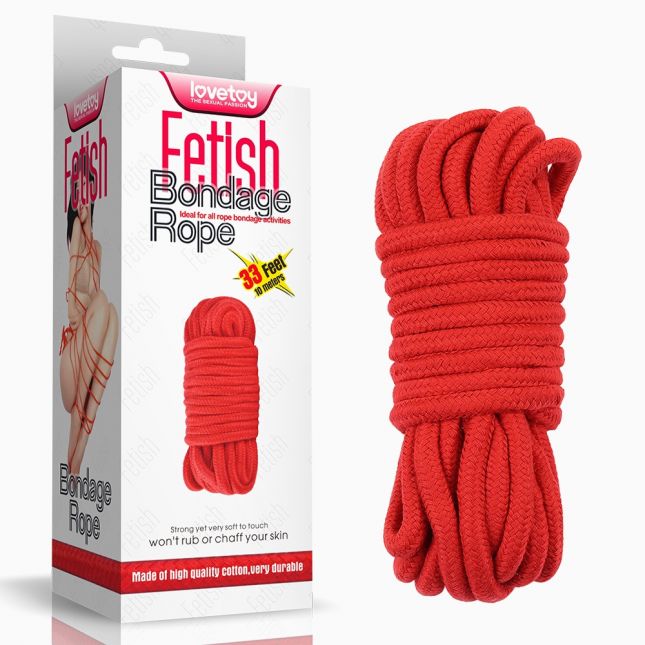 Мотузка - Fetish Bondage Rope Red, 10 м
