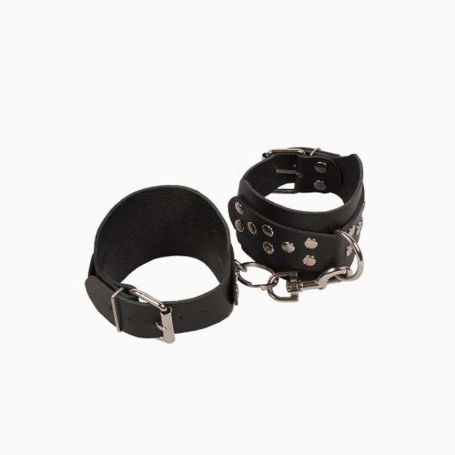 Кайдани на щиколотки Leather Leg Cuffs Black