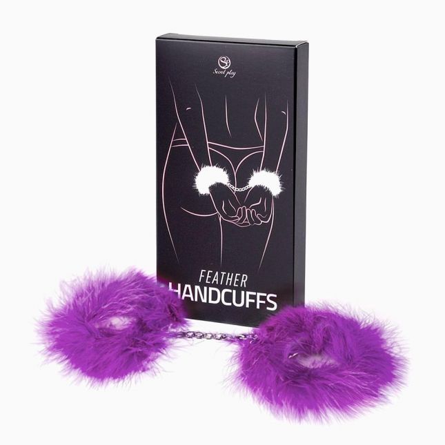 Наручники - Secret Play Feather Handcuffs Purple