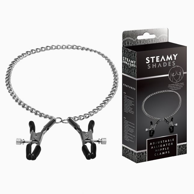 Затиски для сосків - STEAMY SHADES Adjustable Alligator Nipple Clamps