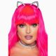 Leg Avenue Cat ear headband and choker Silver