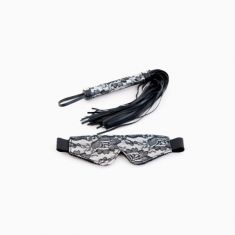 Мереживний набір Toyfa Marcus (маска і флоггер), сріблястий