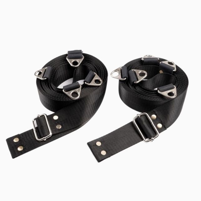 Розтяжка на ліжко - Flirty, з елементами шкіри під кайдани