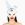 Кожаная маска Зайки Art of Sex - Bunny mask, цвет Белый