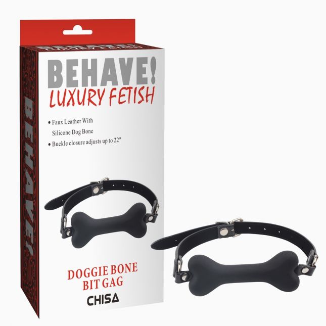 Кляп - Doggle Bone Bit Gag, чорний