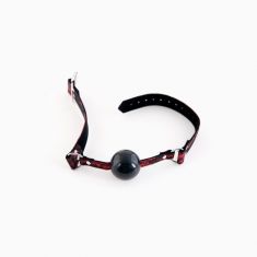 Кляп силіконовий на мереживному ремінці Toyfa Marcus, червоний, 78 см