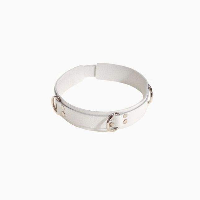 Нашийник Slave Leather Collar White