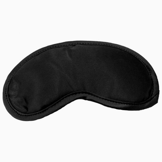 Маска на глаза Sex And Mischief - Satin Black Blindfold, тканевая, черная
