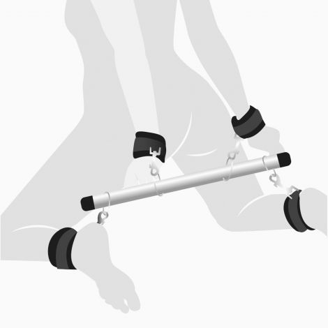 Колодка-распорка для рук и ног Art of Sex – Bondage Soft Touch BDSM Spreader, черный