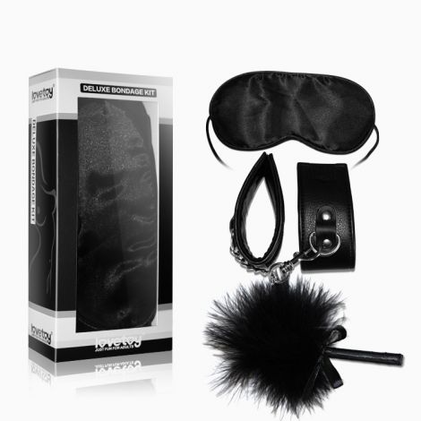 Набір БДСМ - Deluxe Bondage Kit (маска, наручники, пір'їнка)