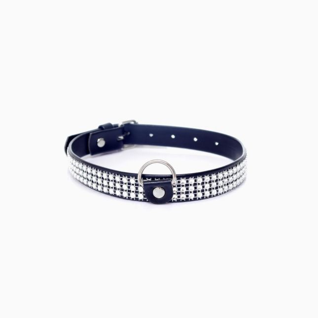 Ошейник - Fetish Boss Series Collar With Crystals, 2 см