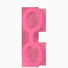 Наручники з силікону Doc Johnson The Cuffs Small - Pink, добре тягнуться, для рук і для ніг