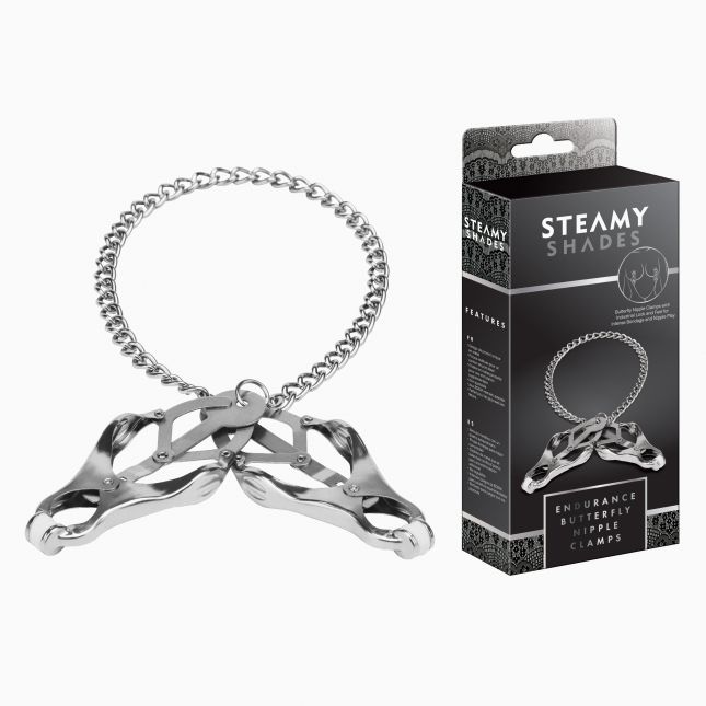 Затиски для сосків - STEAMY SHADES Endurance Butterfly Nipple Clamps