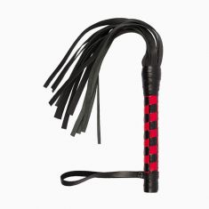 Флогер VIP Leather Flogger Black/Red