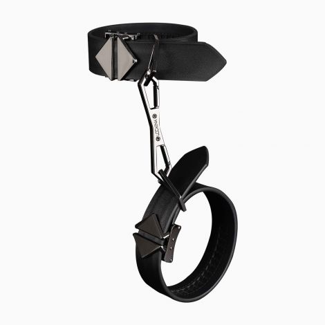 Фиксаторы для рук и ног LOCKINK Wristcuffs/Anklecuffs, черные, натуральная кожа