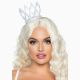 Leg Avenue Faux rhinestone die cut crown Silver