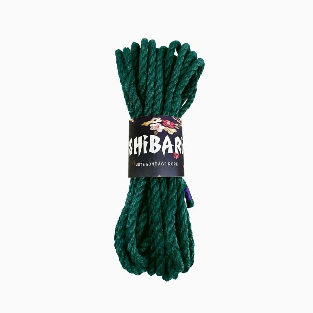 Джутова мотузка для шибарі Feral Feelings Shibari Rope, 8 м зелена