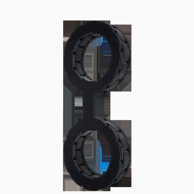 Наручники з силікону Doc Johnson The Cuffs Small - Black, добре тягнуться, для рук і для ніг