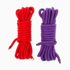 Набір мотузок для бондажу Submission 5 м Purple&Red