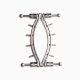 Зажим для половых губ Master Series Spread'Em Poker Vagina Clamp with Adjustable Pressure Screws