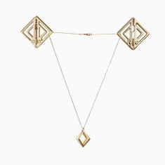 Зажимы для сосков с легкой подвеской LOCKINK Adjustable Nipple Clamps with Light Pendant - Golden