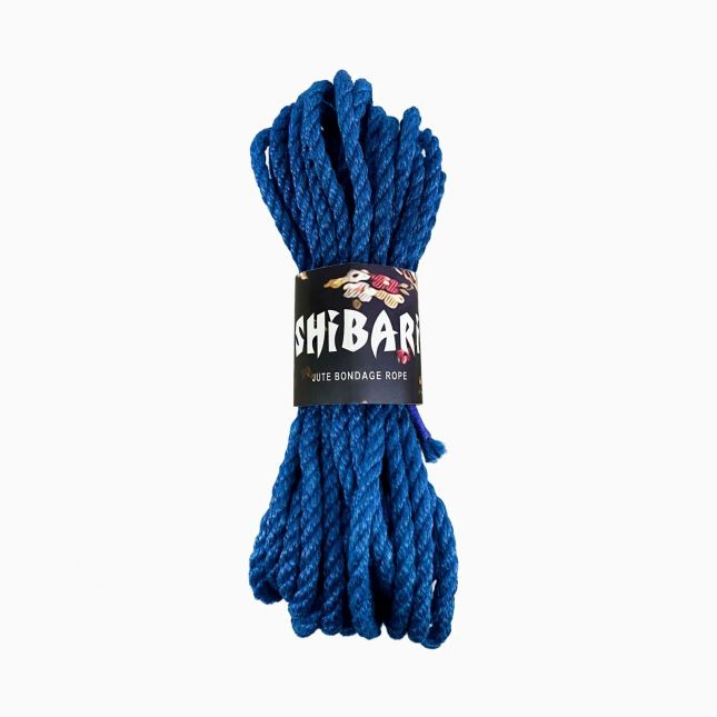 Джутова мотузка для шибарі Feral Feelings Shibari Rope, 8 м синя