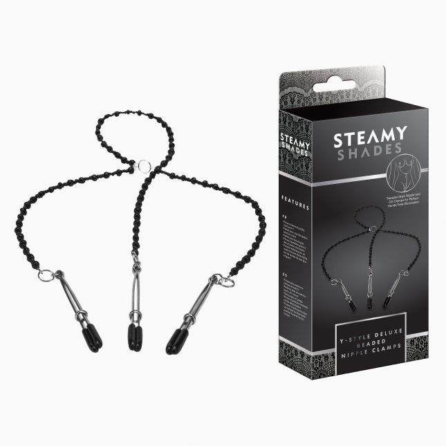 Затиски для сосків - STEAMY SHADES Y - Style Deluxe Beaded Nipple Clamps