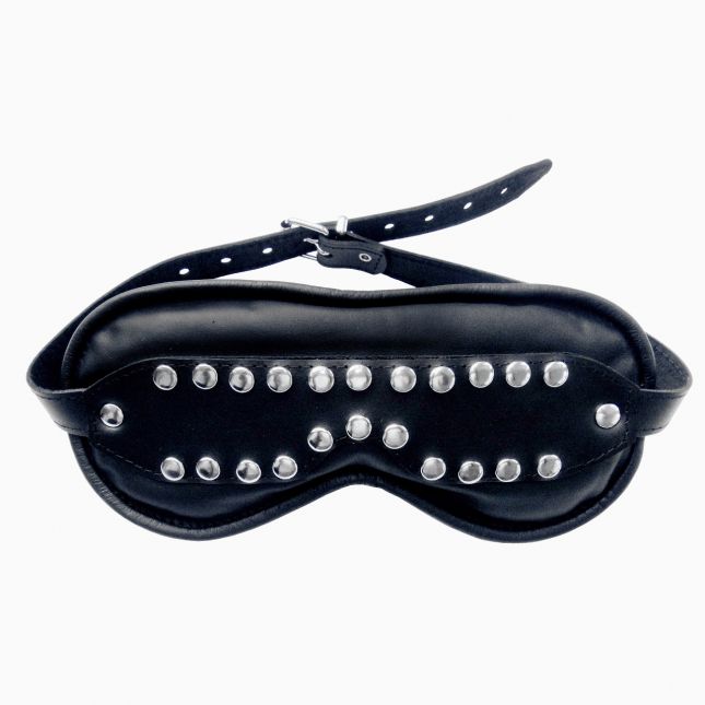 Маска - XXdreamSToys Leder-Augenmaske mit Nieten, черный