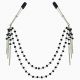 Прикраса ланцюжок із затисками для сосків Sportsheets Midnight Black Jeweled Nipple Clips