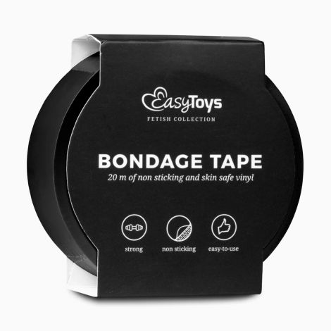 Бондажна стрічка - EasyToys Fetish Collection Black Bondage Tape 20 м