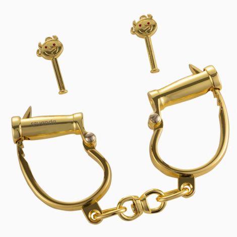 Наручники LOCKINK Love-slave Handcuffs, золотистые, металлические, в форме стремян