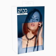 Ошейник - 2030608 Leather Collar and Leash, black, S/L