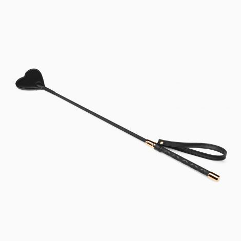 Шльопалка-сердечко Liebe Seele Black Organosilicon Riding Crop, екошкіра