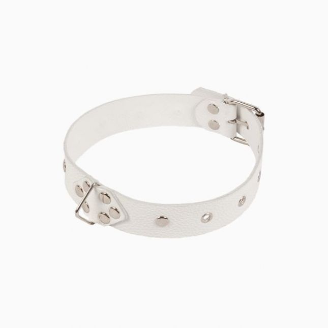 Нашийник Leather Restraints Collar White