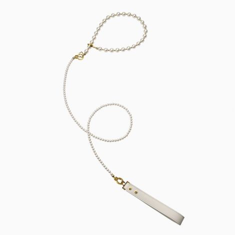 Жемчужный ошейник с поводком LOCKINK Pearl Collar & Leash Set