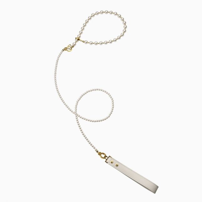 Жемчужный ошейник с поводком LOCKINK Pearl Collar & Leash Set