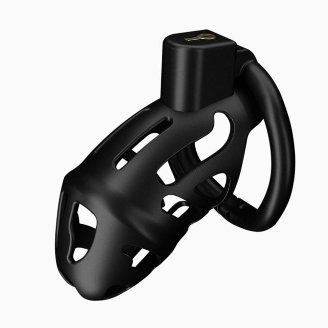 Клетка для пениса LOCKINK SEVANDA Plastic Penis Chastity Cage, черная, 3 кольца разных размеров