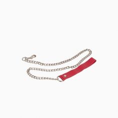 Повідець Leather Leash Red
