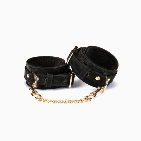 Наручники Liebe Seele Boudoir Amor Wrist Cuffs Black, соединительная цепочка на карабинах