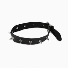 Вузький нашийник з шпильками, чорний