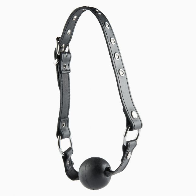 Кляп на кожанном ремне Ball Gag Normal 