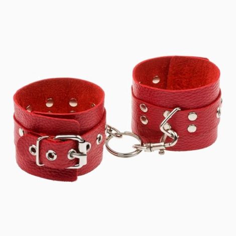 Наручники Leather Restraints Hand Cuffs Red